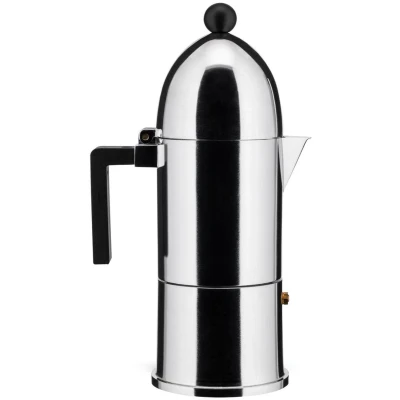 Afbeelding van Alessi Inductie Percolator La Conica 6 kops Zwart Handvat