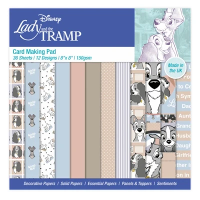 Afbeelding van Lady &amp; the Tramp Card Making 8x8 Pad