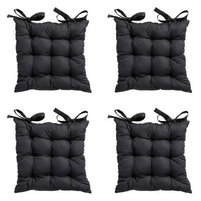 Afbeelding van Madison Toscane kussen 46X46 Basic black 4 stuks