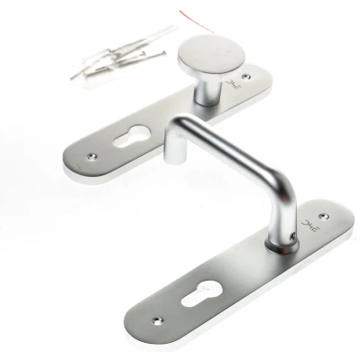 Afbeelding van D4E alu.vastdraaibaar f1 deursch. afger. knop/kruk d model pc72 r/wijz