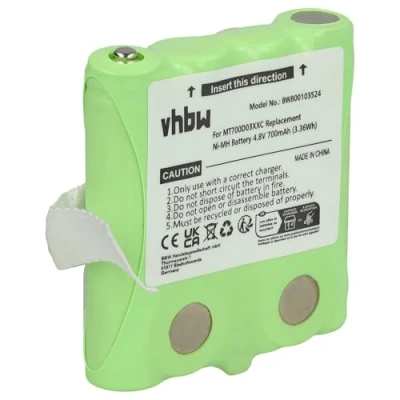 Afbeelding van NI MH batterij 700mAh 4.8V compatibel met DeTeWe Outdoor 8000, PMR PMR8000. Vervanging voor MT700D03XXC
