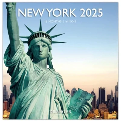 Afbeelding van Grote wandkalender, 29 x cm, 2025, september 2024 tot december New York