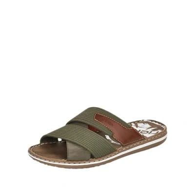 Afbeelding van Rieker Slippers groen Synthetisch Maat 42