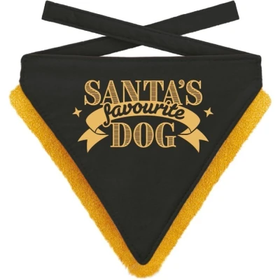 Afbeelding van Plenty Gifts Kerst Bandana Santa&#039;s Favourite Dog Zwart