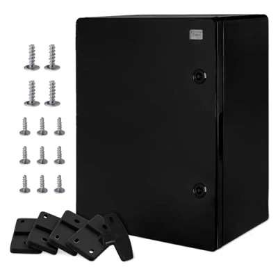 Afbeelding van Wandkast Controlekast IP65 Industriële kast Lege ABS kunststof Montageplaat vergrendeling BOXEXPERT Fleet serie diverse afmetingen Zwarte deur