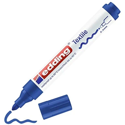 Afbeelding van Viltstift edding 4500 textiel rond 2 3mm blauw