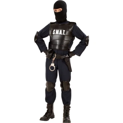 Afbeelding van S.W.A.T. kostuum officier kind Maatkeuze: Maat 116