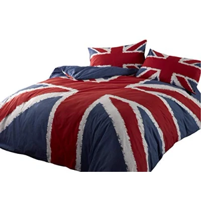 Afbeelding van Union Jack tweepersoons dekbedovertrek 200 x cm. Engelse Vlag dekbed 2 persoons met kussenslopen