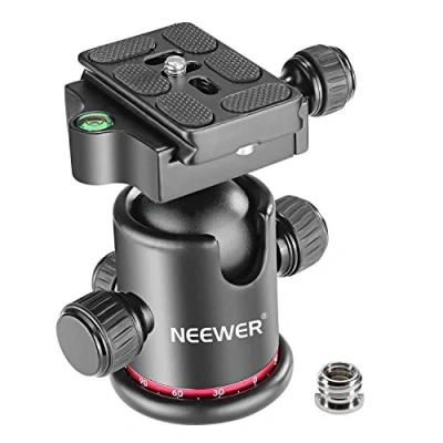 Image de Neewer Rotule Photo Tête de Trépied en Métal Professionnel Rotatif à 360avec Plateau Rapide Changement 1/4 et Niveau Bulle Jusqu&#039;à 8 kg