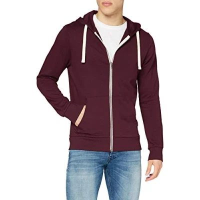 Afbeelding van JACK &amp; JONES Comfortabel herensweatshirt, lichtgrijs gem., XS, Rood (Port Royale Fit: regenfit), M