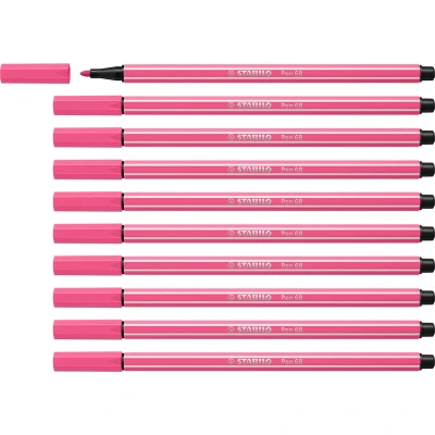 Afbeelding van Markeerstiften Stabilo Pen 68 Licht Roze (10 Onderdelen)