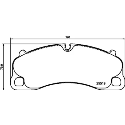 Afbeelding van HELLA 8DB 355 039 991 Remblokkenset Geschikt voor slijtage waarschuwingscontact PORSCHE: 911 Convertible, Coupe, 718 Cayman Coupe