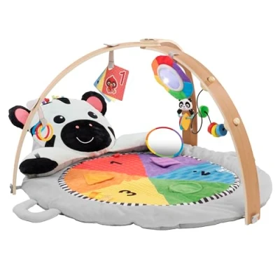 Image de Baby Einstein Tapis D&#039;Éveil Ocean Explorers, Avec Arche De Jeu En Bois Et Jouets Multisensoriels