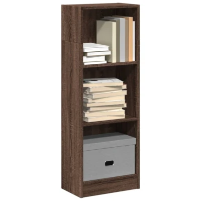 Afbeelding van Boekenkast 40x24x109 cm bewerkt hout bruin eikenkleurig