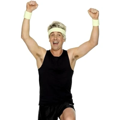 Afbeelding van Smiffys Sweatbands Kostuum Accessoire Set Geel