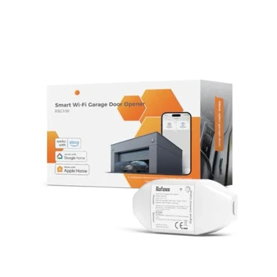 Afbeelding van Refoss Garagedeuropener, wifi, intelligente deurafstandsbediening, compatibel met Apple HomeKit, Alexa, Google Home, afstandsbediening en spraakbesturingsfunctie