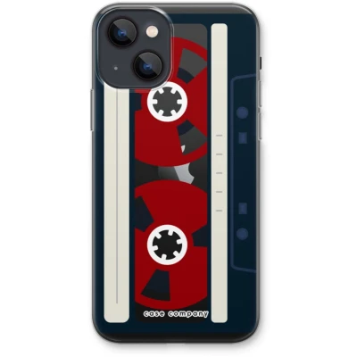 Afbeelding van Case Company® hoesje geschikt voor iPhone 13 Here&#039;s your tape Soft Cover Telefoonhoesje Bescherming aan alle Kanten en Schermrand