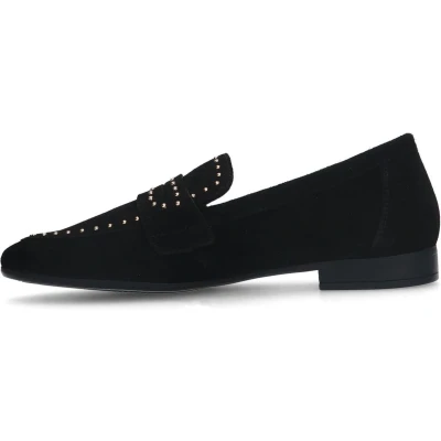 Afbeelding van Manfield Loafer MIT Nieten Instappers, Dames, Maat: 42, Schwarz Schoenen