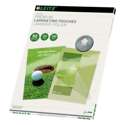 Image de Leitz 100 brillant limpide A3 (297 x 420 mm) pochettes plastifiées