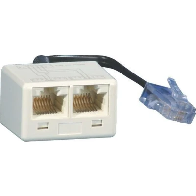 Afbeelding van BTR NETCOM 130607440101 E tussenstuk voor kabels RJ 45 2x Wit