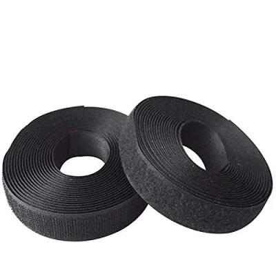 Afbeelding van 4,5 m lang x 25 mm breed klittenband om op te naaien, zwart