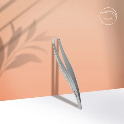 Afbeelding van Eyebrow Tweezers Classic 12 Type 3 Breed Schuin Stalkes Made in Ukraine