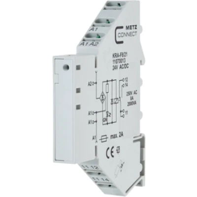 Afbeelding van Metz Connect 11070013 Koppelelement 24, 24 V/AC, V/DC (max) 1x wisselcontact 1 stuk(s)