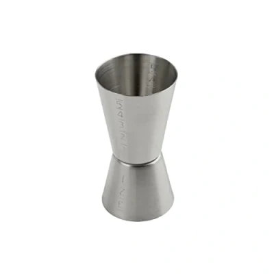 Afbeelding van FM Professional 21423, Cocktaildoseerder 3 cl en 5 cl, roestvrijstalen maatbeker, cocktailmaatbeker, bar accessoires, keukenmaatbeker, roestvrij staal, 9 x 4,5 cm