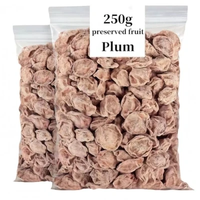 Afbeelding van MKSDDF 250 g gezouten en zure Chinese gedroogde pruimen, zoute zoete pruimenzaden, geconserveerde fruitige
