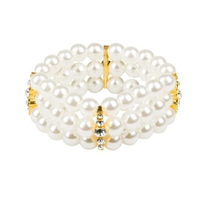 Afbeelding van Boland Armband Gemma Wit Volwassenen Vrouwen Charleston Glitter and Glamour 20&#039;s Roaring Twenties