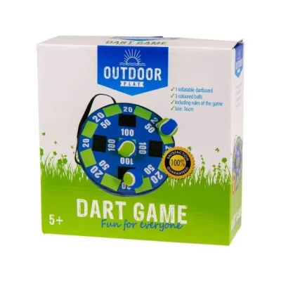 Afbeelding van Outdoor Play Darts Speelgoed Opblaasbaar dartbord Lichtgewicht Inclusief 3 ballen