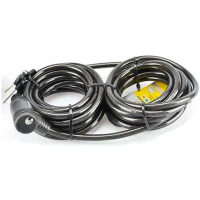Afbeelding van Stahlex Spiraal Kabelslot Type 455 Ø 10mm x 8 meter Zwart