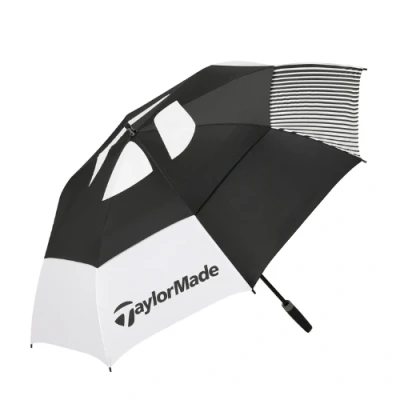 Afbeelding van Taylormade Tour Double Canopy paraplu zwart/wit
