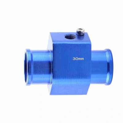 Afbeelding van Qiilu 30 mm universele auto metaal watertemperatuur afdichting slang temperatuur sensor adapter (blauw)