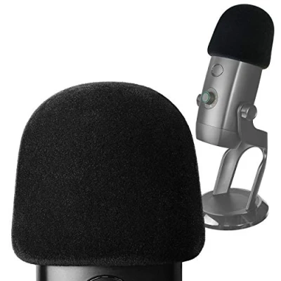 Afbeelding van YOUSHARES Schuimrubberen voorruit voor Blue Yeti X microfoonafdekking, popfilter met bevlokkingsoppervlak condensatormicrofoons
