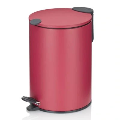 Afbeelding van Pedaal Afvalemmer, 3 L, Pastel Rood Kela Mats