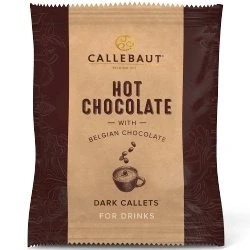 Image de Callebaut Hot Chocolate Dark Callets Chocolat foncé à mélanger dans le lait, 53,8 % de cacao, 25 x 35 g un distributeur