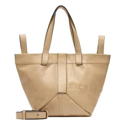 Afbeelding van LIEBESKIND BERLIN Leren Schoudertas Elvira Lamb SF Verna Shopper Beige Lichtbruin