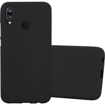 Afbeelding van Cadorabo Hoesje geschikt voor Huawei P20 LITE 2018 / NOVA 3E in FROST ZWART Beschermhoes gemaakt van flexibel TPU silicone Case Cover