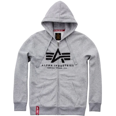 Image de Alpha Industries Basic Zip Hoody gris S