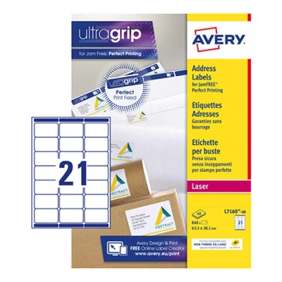 Image de Avery Etiquettes Adresse L7160 40