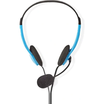 Afbeelding van PC headset Nedis (Microfoon, 2x Jack 3.5 mm, 2.0 m, Blauw)