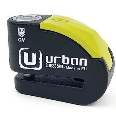 Image de Urban Security UR10 Antivol Moto Homologué SRA Bloque Disque Alarme 120 DB Warning Double Verrouillage ø10 mm
