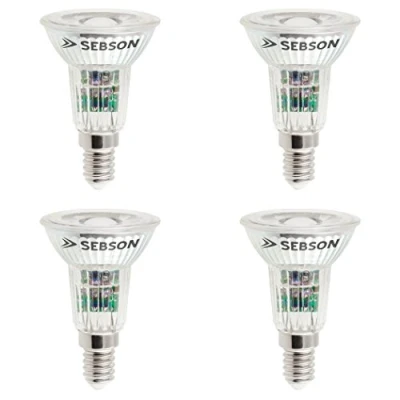 Afbeelding van SEBSON Ledlamp, E14, 5 W, komt overeen met 50 set van 4 420 lm, warmwit, 3000 K, niet dimbaar, 46 graden, smalle stralen, ledlamp 230 V