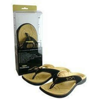 Afbeelding van Zori Teenslippers Beige/Zwart Maat 8