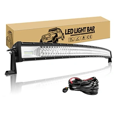 Afbeelding van Willpower 132CM 675W Gebogen Led Lichtbalk 12V verlichting Bar Met kabelboom Rijdende Offroad Lichten Mistlamp Werklampen Light Voor Vrachtwagen Tractor Auto Boot 4x4