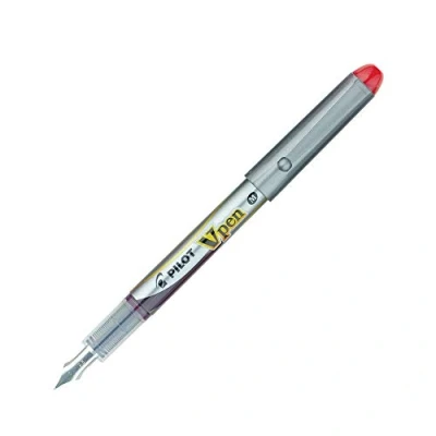 Afbeelding van Pilot vulpen V Pen Silver rood