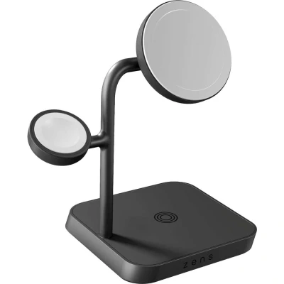 Afbeelding van ZENS Aluminium Series 4 in 1 Wireless MagSafe Charger ZEAPDC01/00 Inductielader Zwart