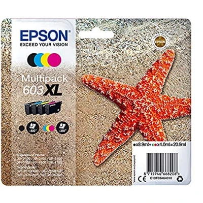 Afbeelding van Epson 603XL (C13T03A64010) Inktcartridge 4 kleuren Voordeelbundel Hoge capaciteit