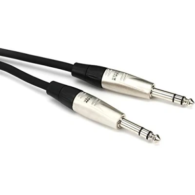 Afbeelding van Hosa HSS 003 REAN 6,35 mm TRS gebalanceerde interconnectorkabel naar dezelfde professionele kabel 0,9 m
